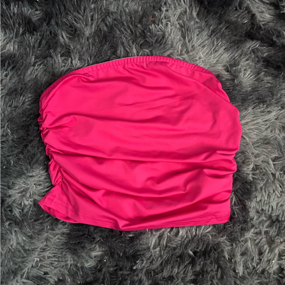 Cider pink ruched tube top